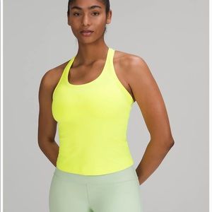 Lululemon Cool Racerback Tank Nulu Short Electric Lemon 6 NWT